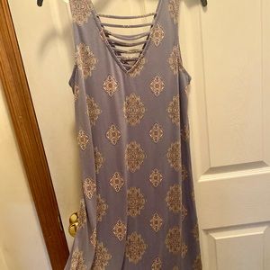 Junior’s Pink Republic Strappy Trapeze dress, Size Large